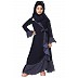Polka dotted mother and daughter matching combo abaya- Navy Blue